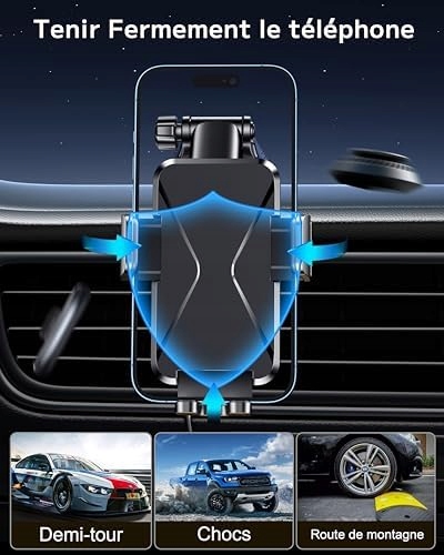 BIPOPIBO Uchwyt Samochodowy Do Telefonu Uniwersalny 360° iPhone Android — miniatura 2