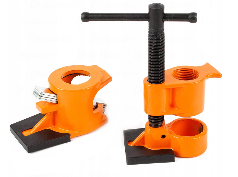 4-SZT ŚCISK STOLARSKI RUROWY 3/4" + NAKŁADKI ZABEZPIECZAJĄCE Kod producenta 4x Ścisk rurowy 3/4'' – STOJĄCY