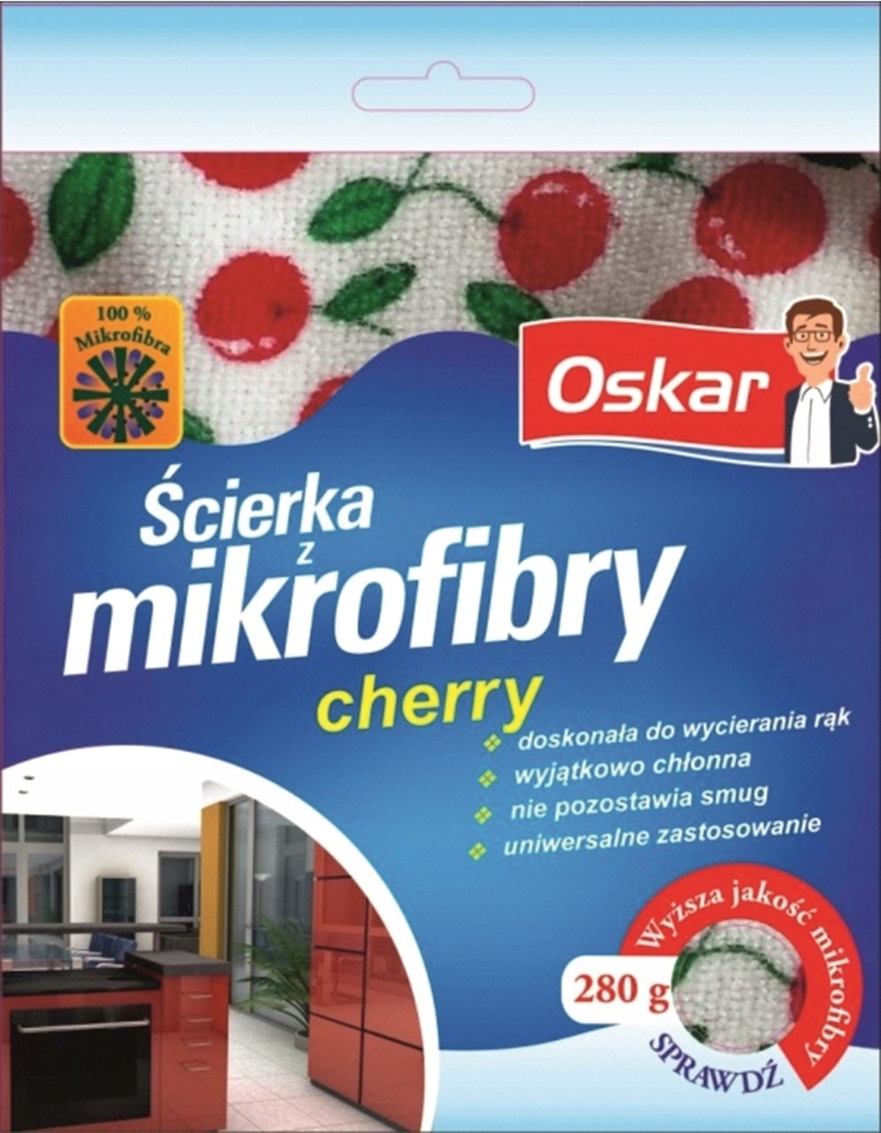 Levně 9X Oskar, Utěrka Cherry 34x34 cm