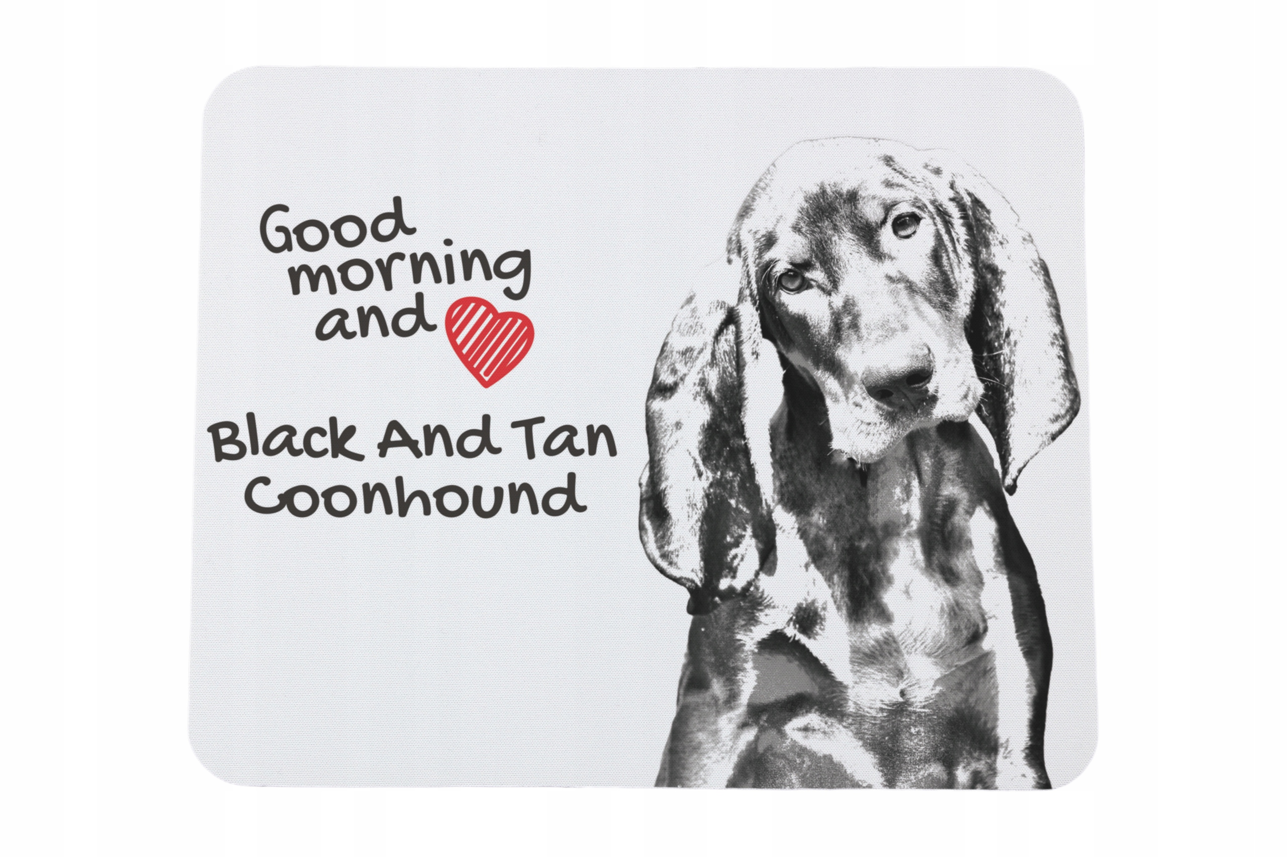 Black and tan coonhound podkładka pod myszkę z nadrukiem, personalizowana