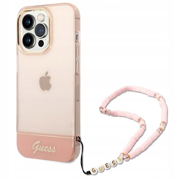 Guess GUHCP14XHGCOHP iPhone 14 Pro Max6,7" różowy/pink hardcase Transl