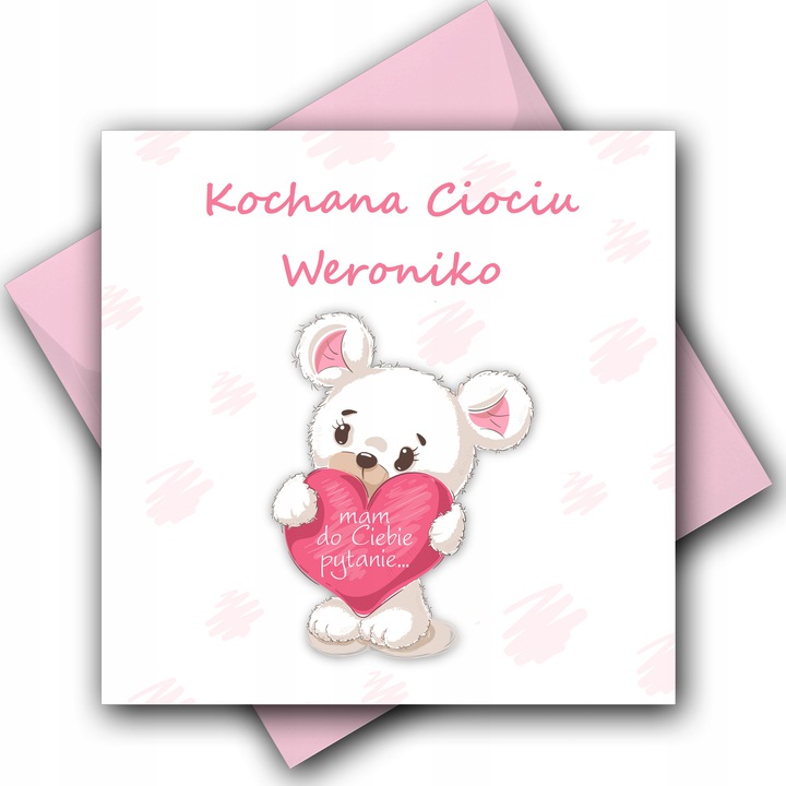 Prośba Pytanie Zdrapka Chrzestnej PERSONALIZOWANA