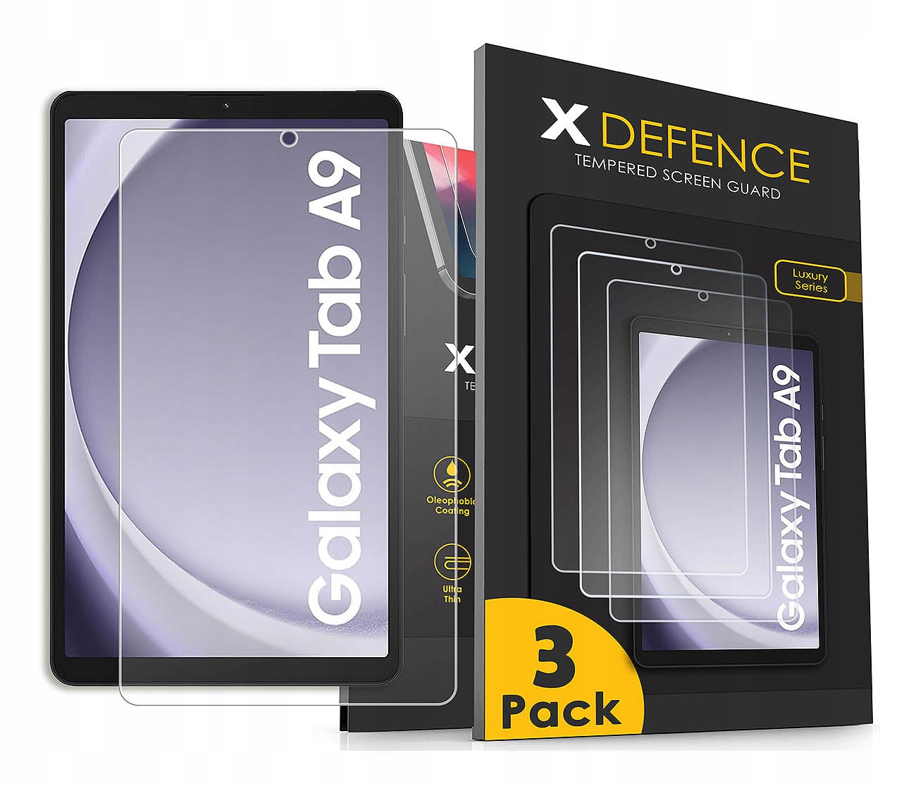 3x Szkło Ochronne Do Samsung Galaxy Tab A9 8.7 2023 Hybrydowe Szybka Jakość