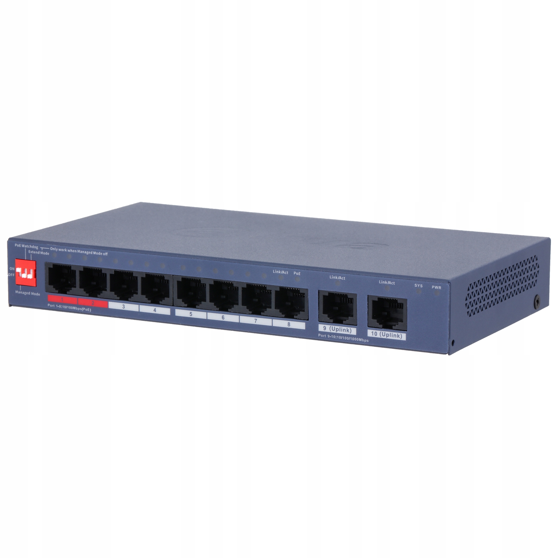 Switch Poe CS4010-8ET2GT-110 8-PORTOVÝ Dahua Spravovateľný Cloud