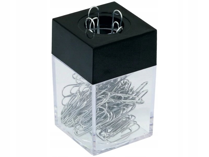 Pojemnik na spinacze magnetyczny + spinacze R28 80 szt. Grand
