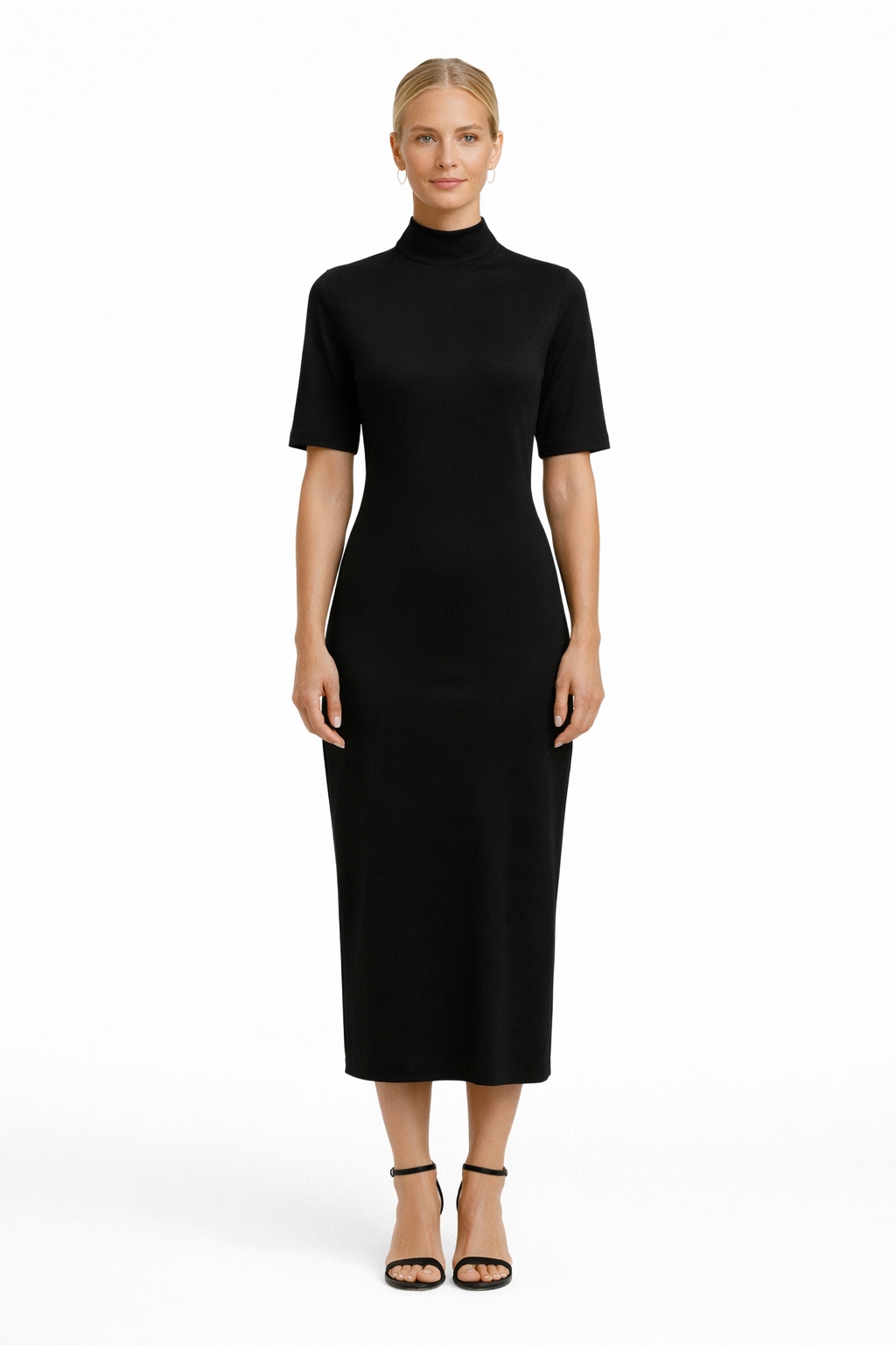 Bruuns Bazaar Černá Šaty Jednoduchá Se Stojáčkem L I3B