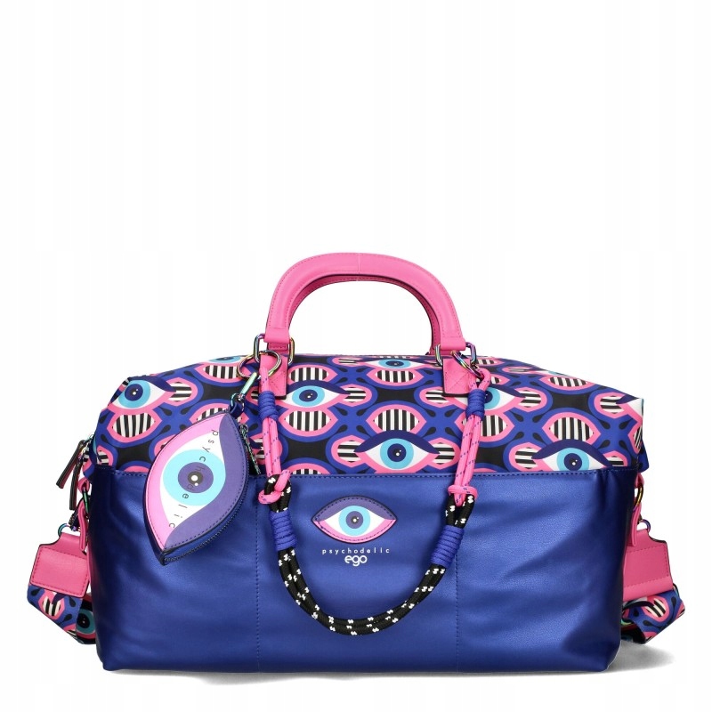 Ego Duża Torba Sportowa Weekendowa Skóra Eko Logowany Pasek Oko