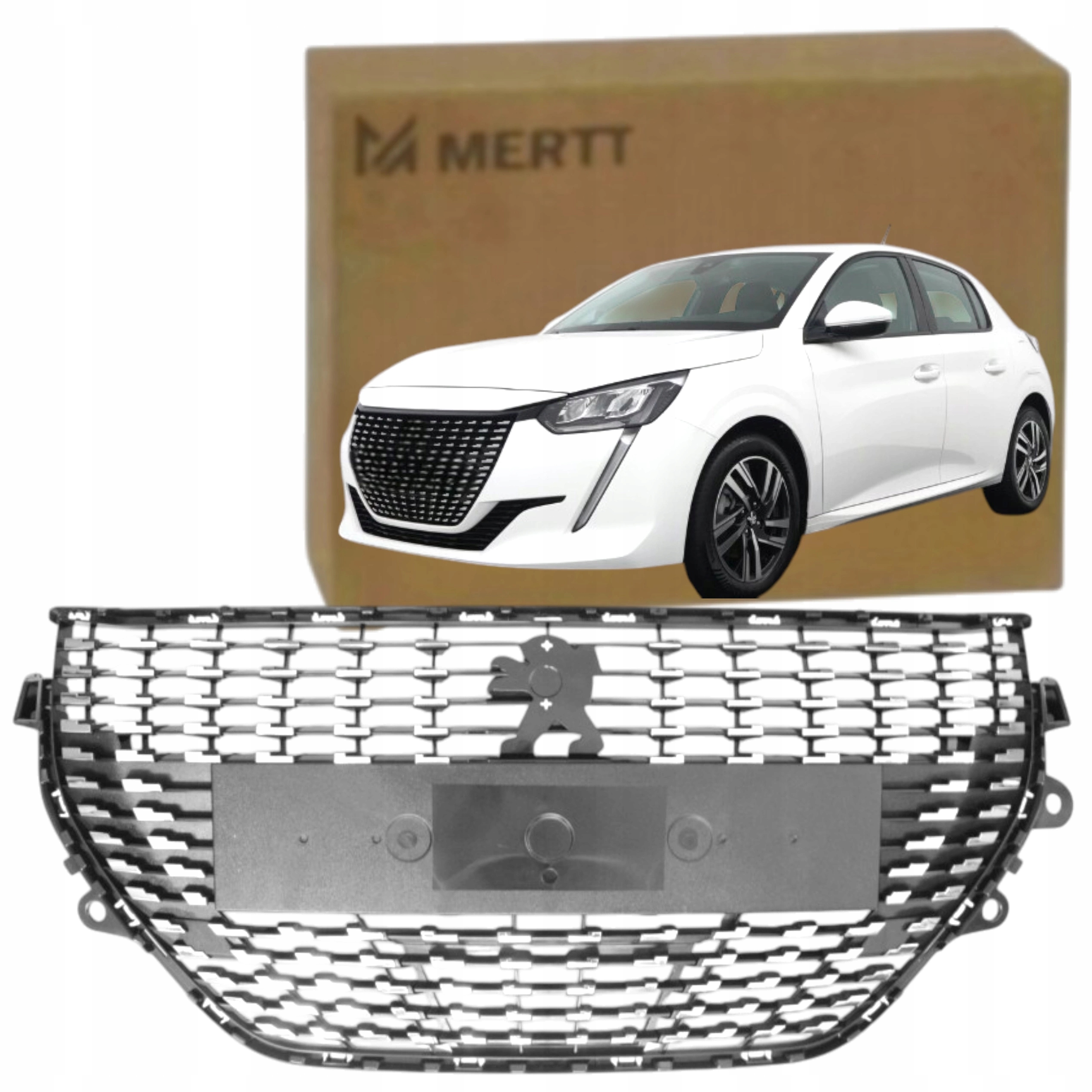 přední atrapa Chladiče Kratka Grill peugeot 208 II 2019+ 9841999880