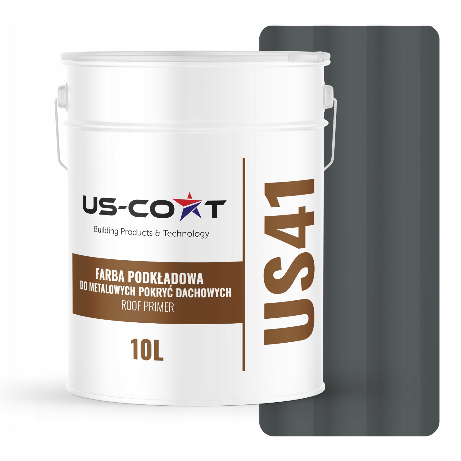 Podkladová Farba Na Strechu Kovová Oceľ Šedá Bazaltová Ral 7012 10 L Matná