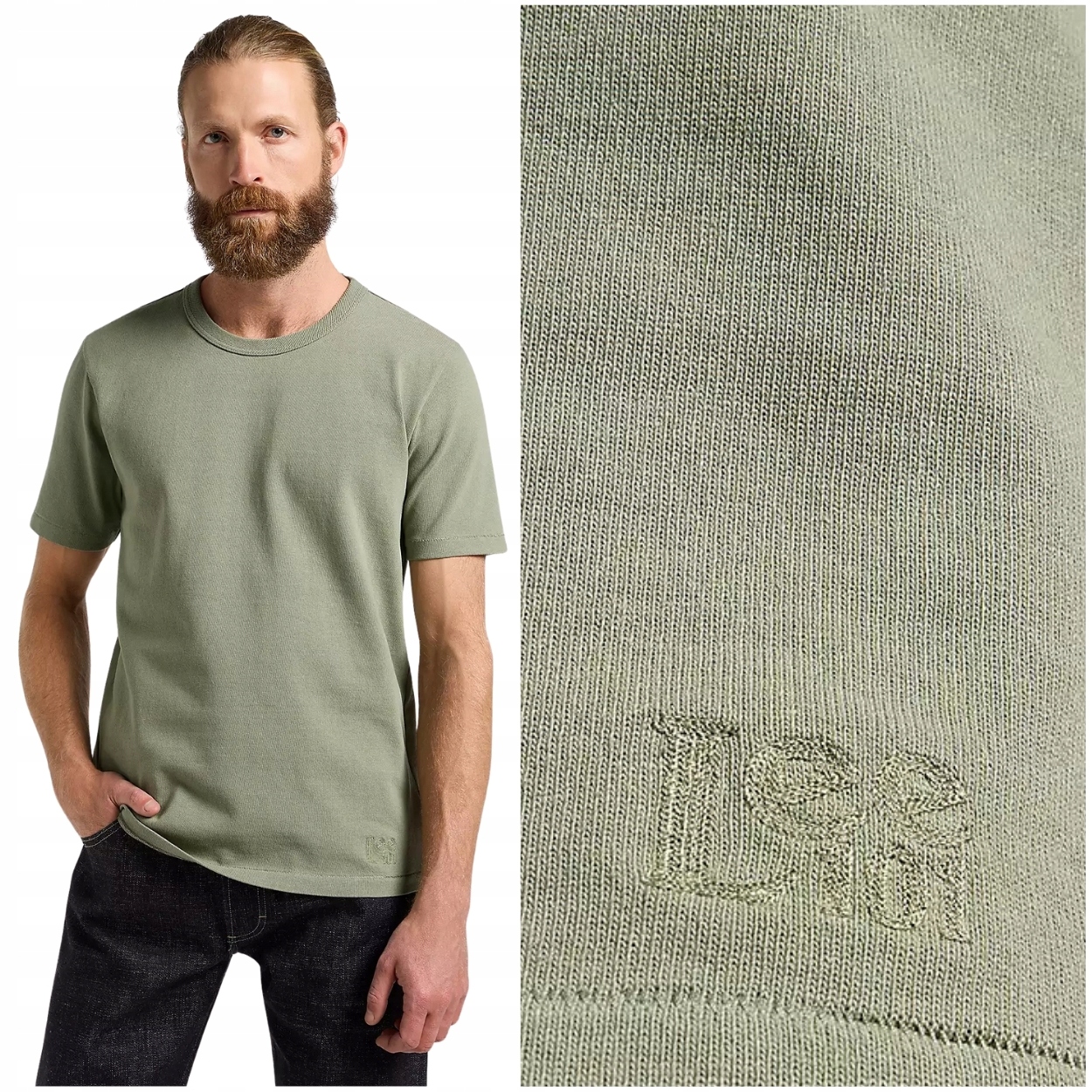 Lee 101 Core Tee Premium t-shirt mięsista bawełniana koszulka męska logo L