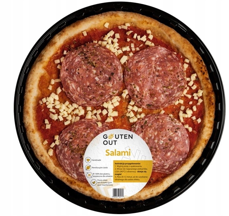 Pizza S Mozzarella Sýrem A Salámovými Klobásami Bezlepková 330 g Gluten Out