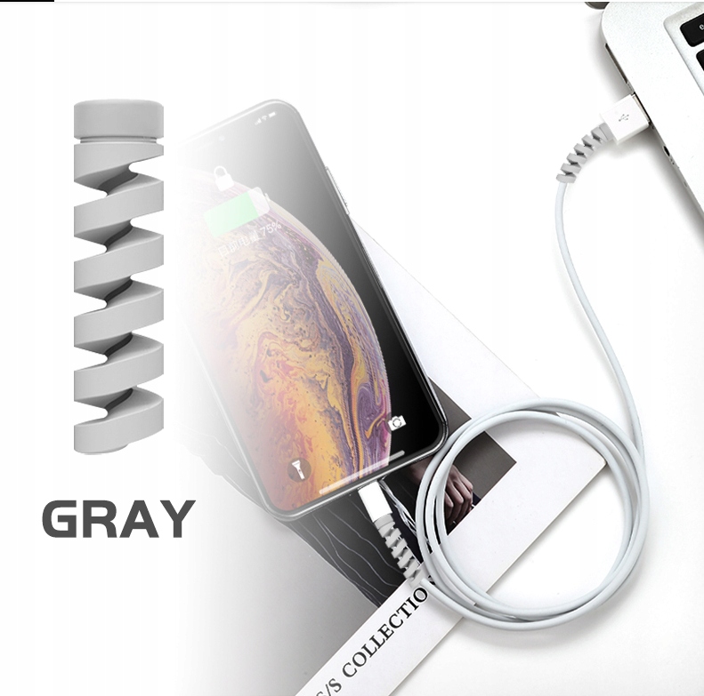 OCHRONA KABLA OSŁONKA SPRĘŻYNKA KOLORY SZARA Kod producenta Spring cable cover