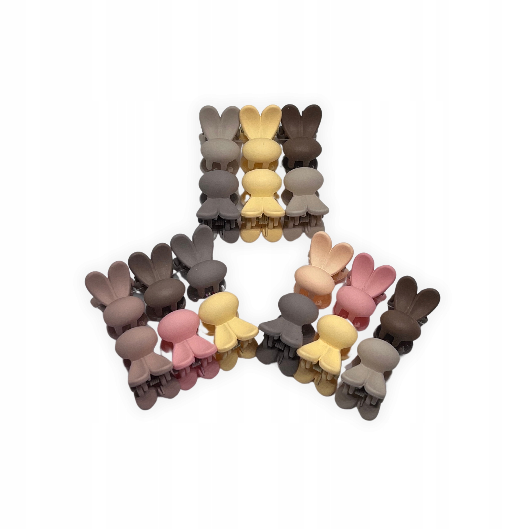 Spinki Króliczki ZESTAW 6 szt Pastelowe