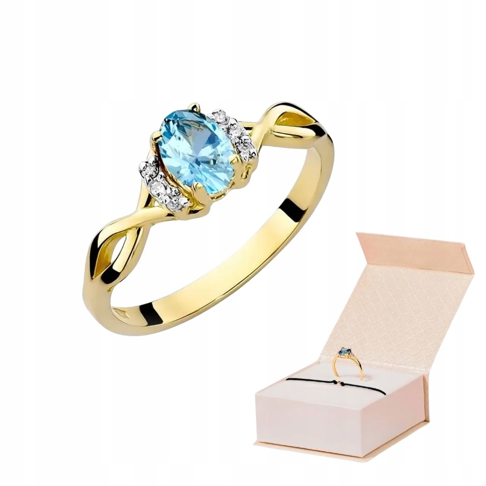 Zlatý Prstýnek 585 S Topazem A Brilianty Zlatý Náramek