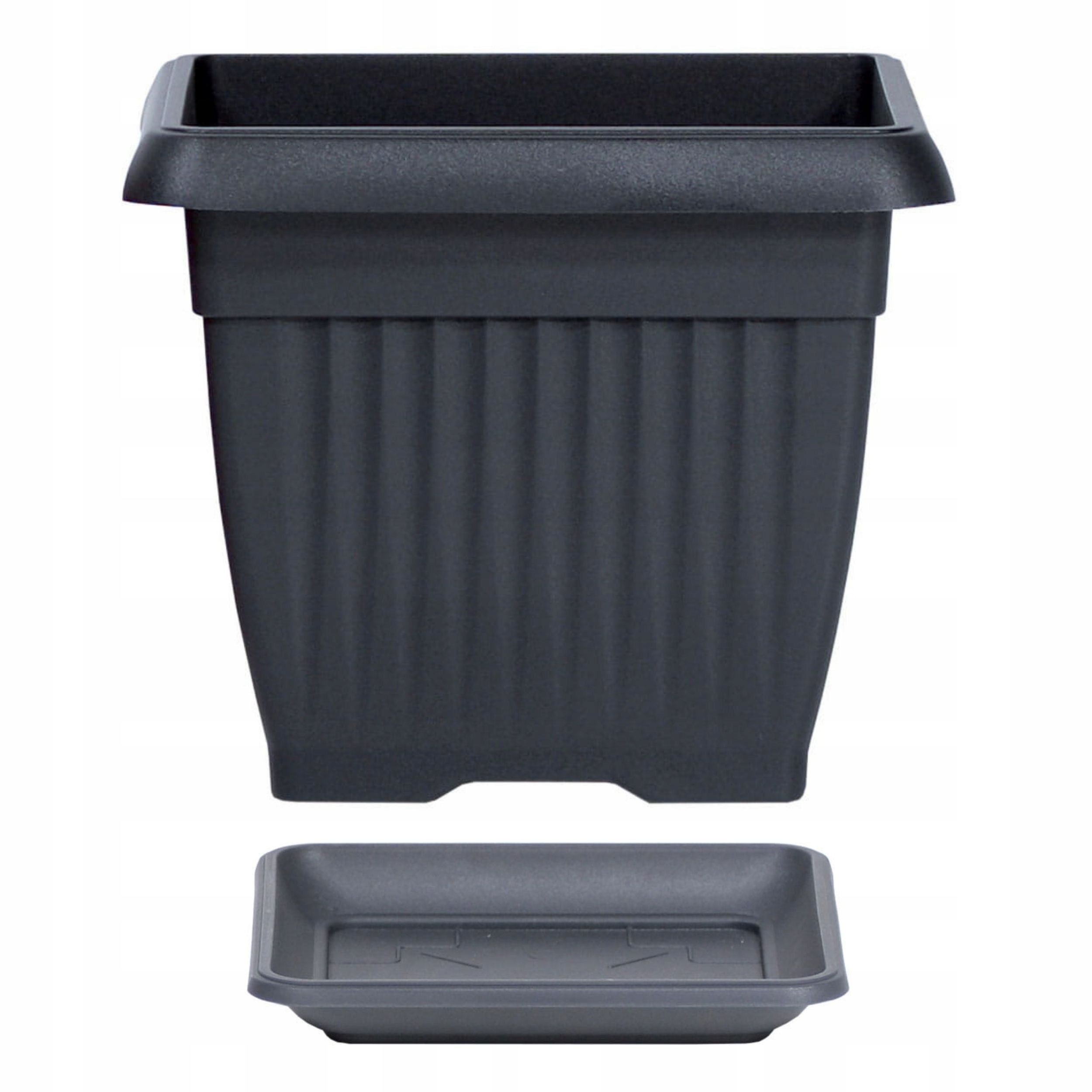

Doniczka kwadratowa Terra DKWT30 podstawka 13,8l