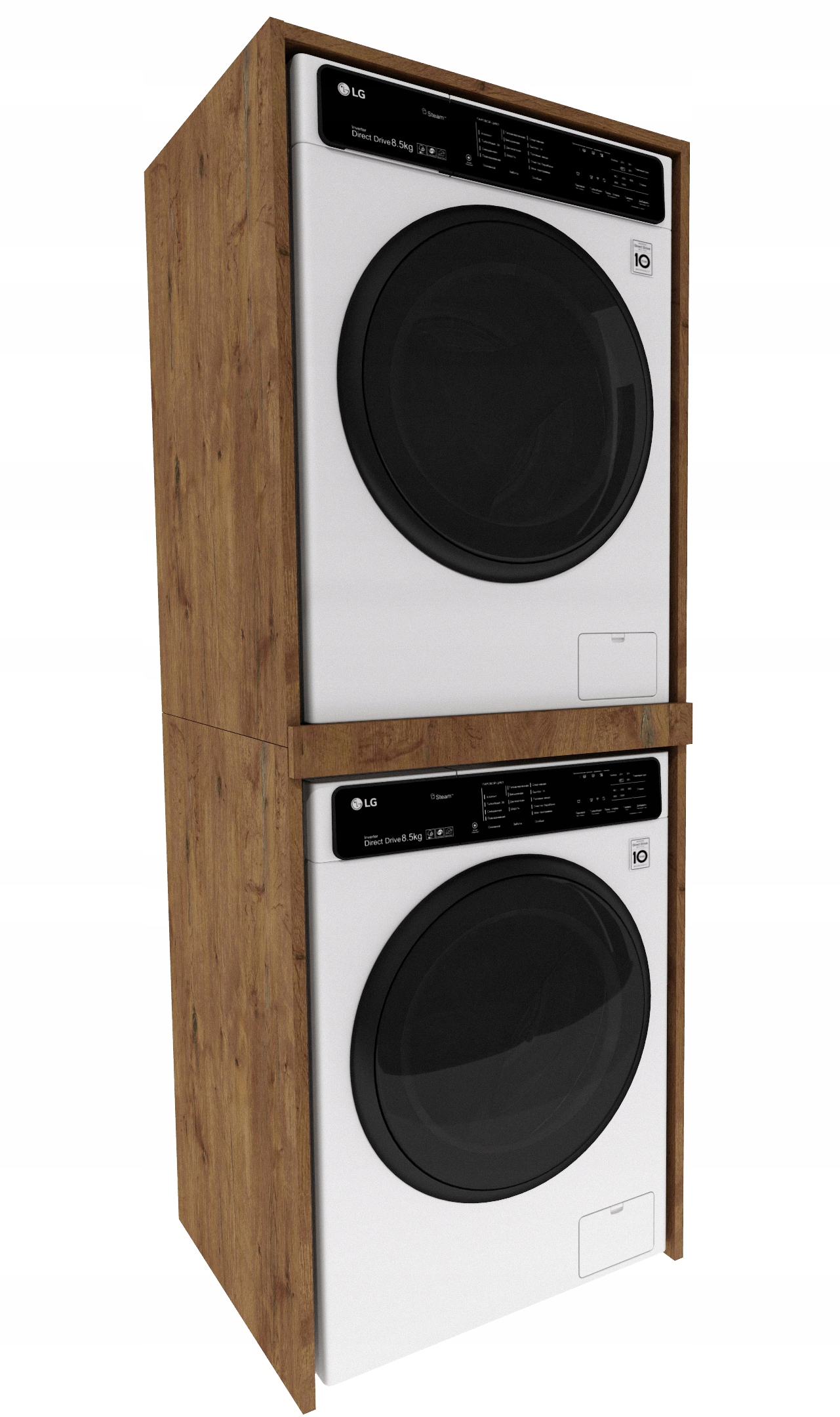 Skříňka na pračku a sušičku Słupek 180 cm 180x66x65 vestavná Lancelot Retro