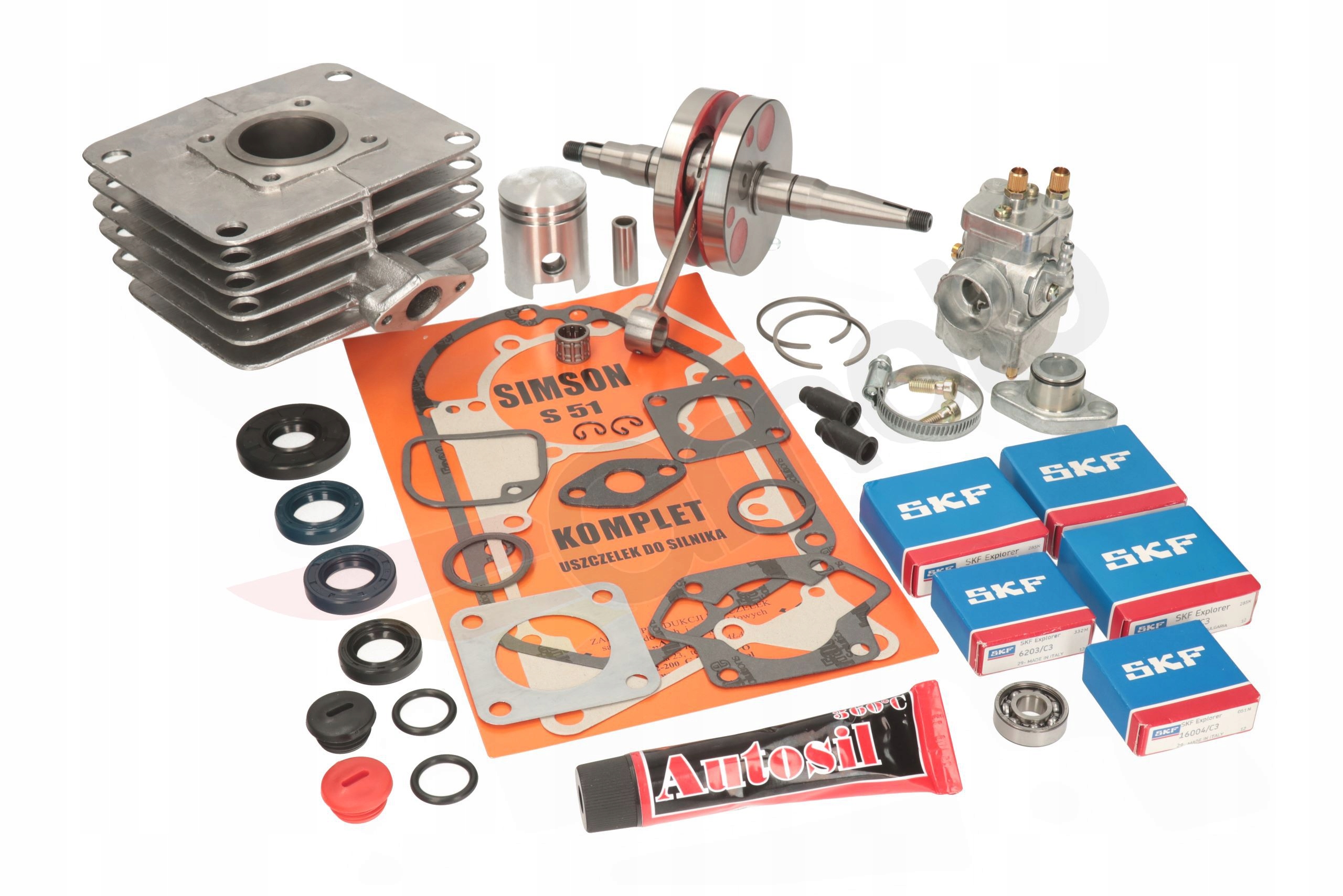 WAŁ CYLINDER S60 GAŹNIK BING SKF SIMSON S51 ORG