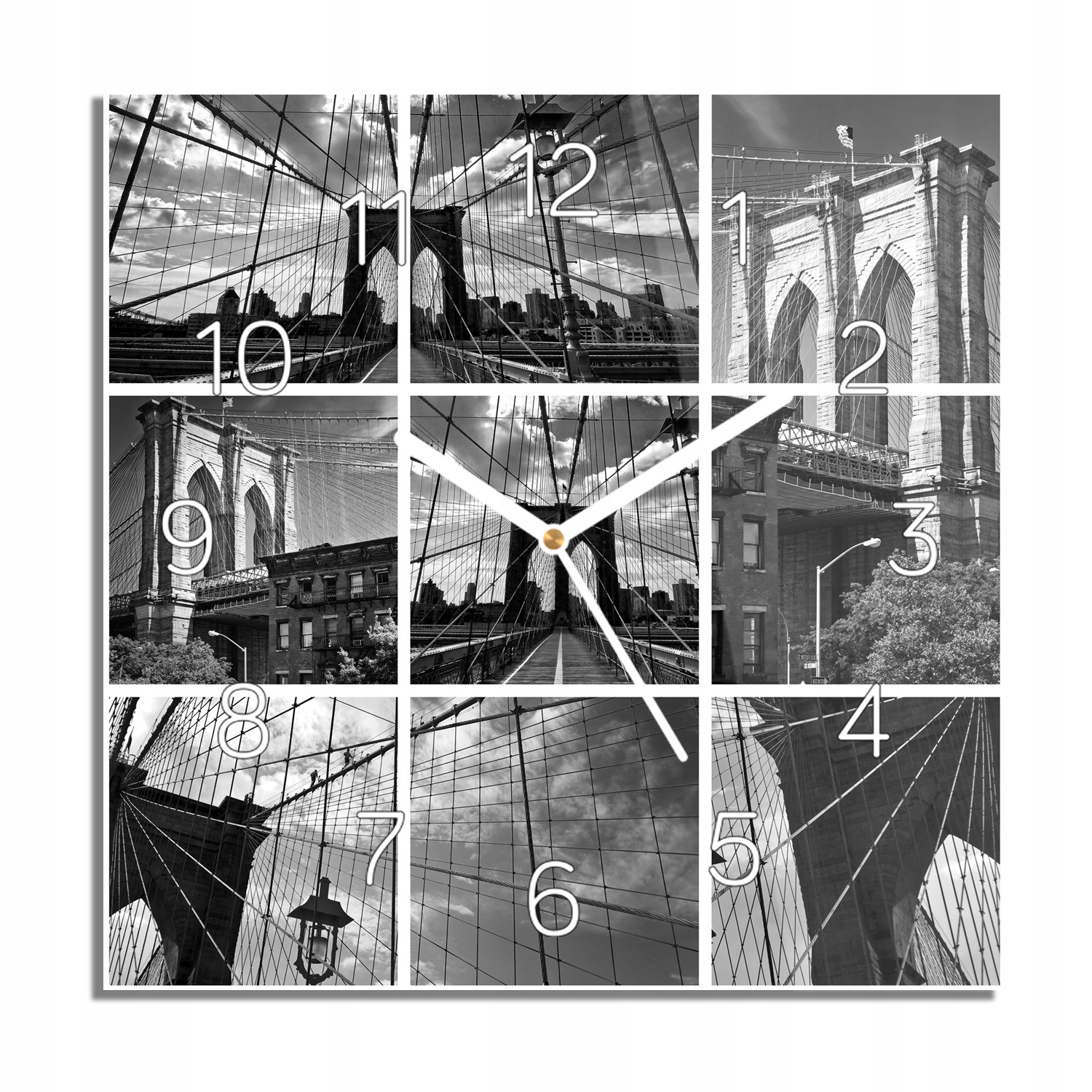 

Most brookliński zegar na szkle na ścianę 30x30