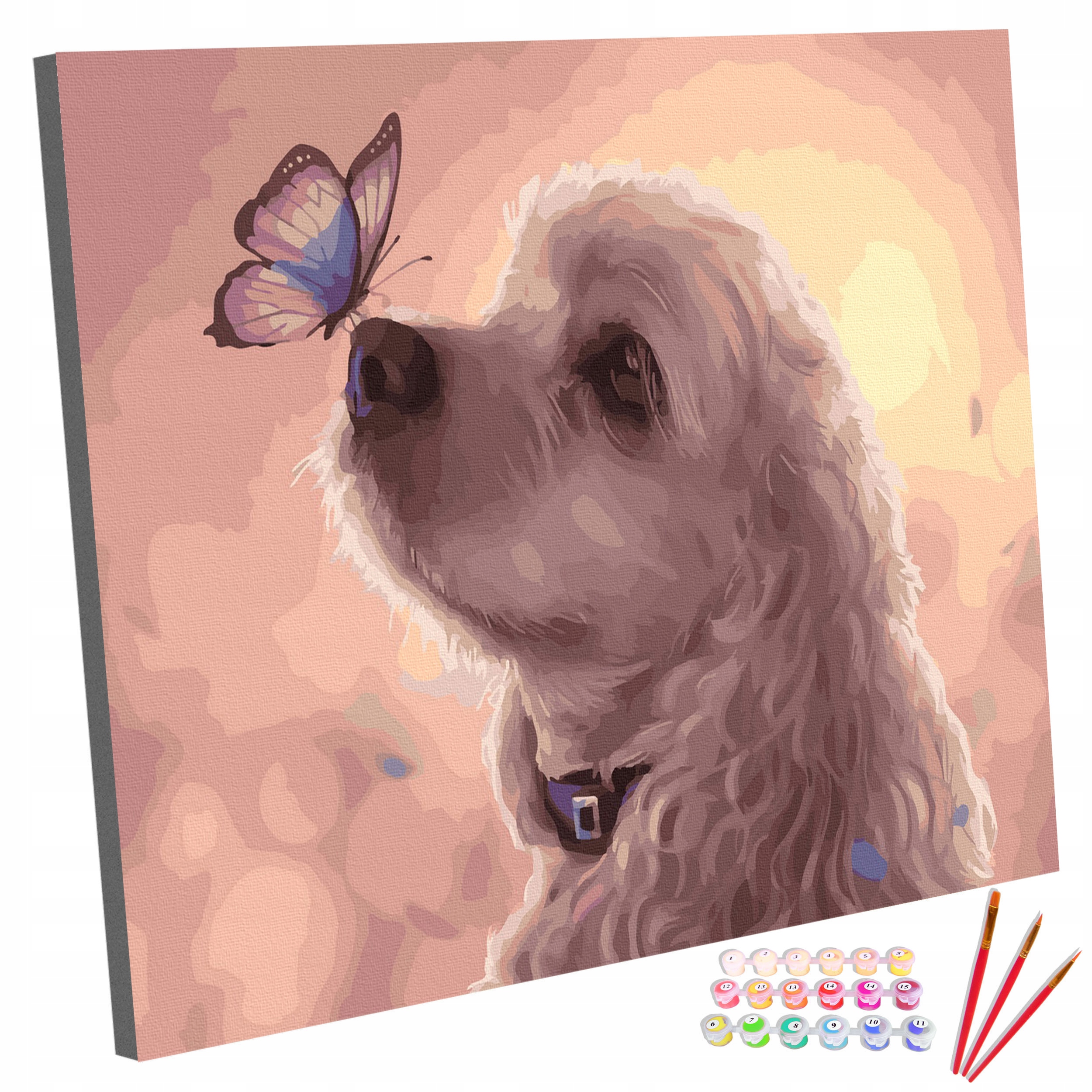 Sada Obraz na malování Malování Podle Čísel Na Ramu Pes 40x50 cm