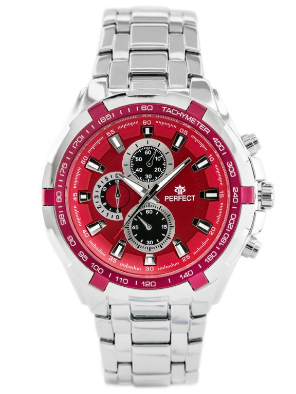 

Zegarek Męski Perfect - Milton - silver/red (zp112