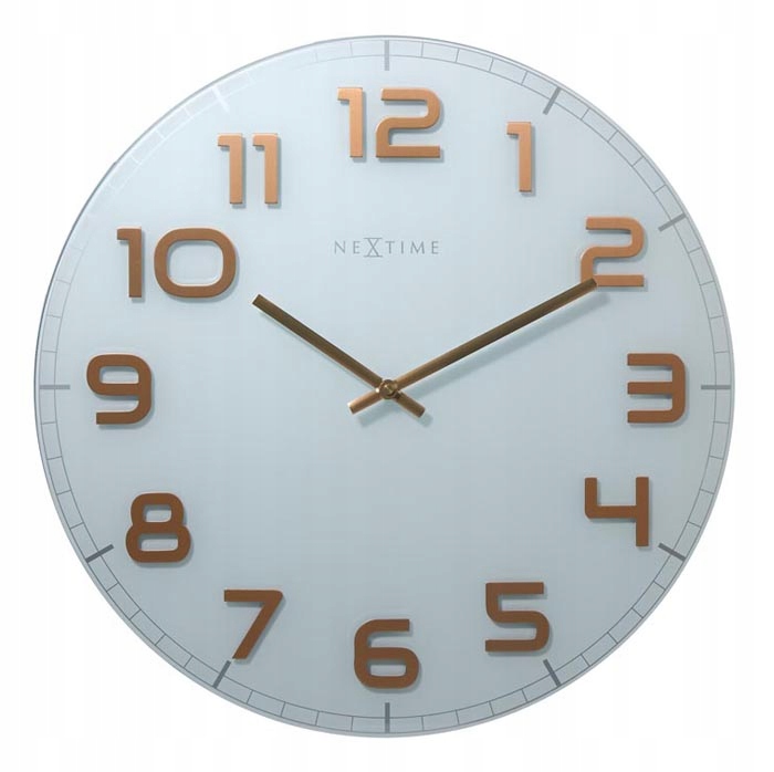 Bielo-medený nástenný hodinový stroj Classy Round Nextime