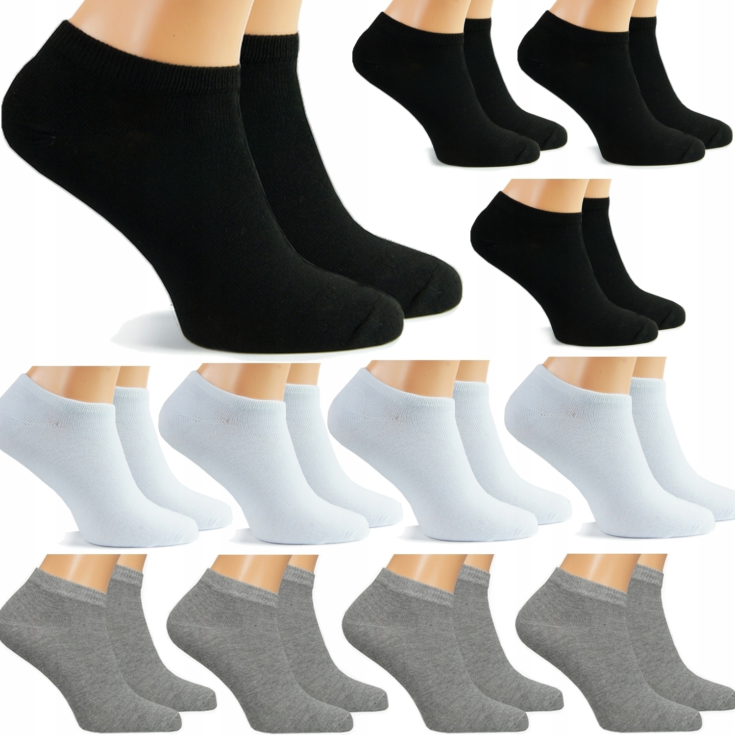 

12x Stopki Bawełniane Męskie skarpety MIX, 43-46