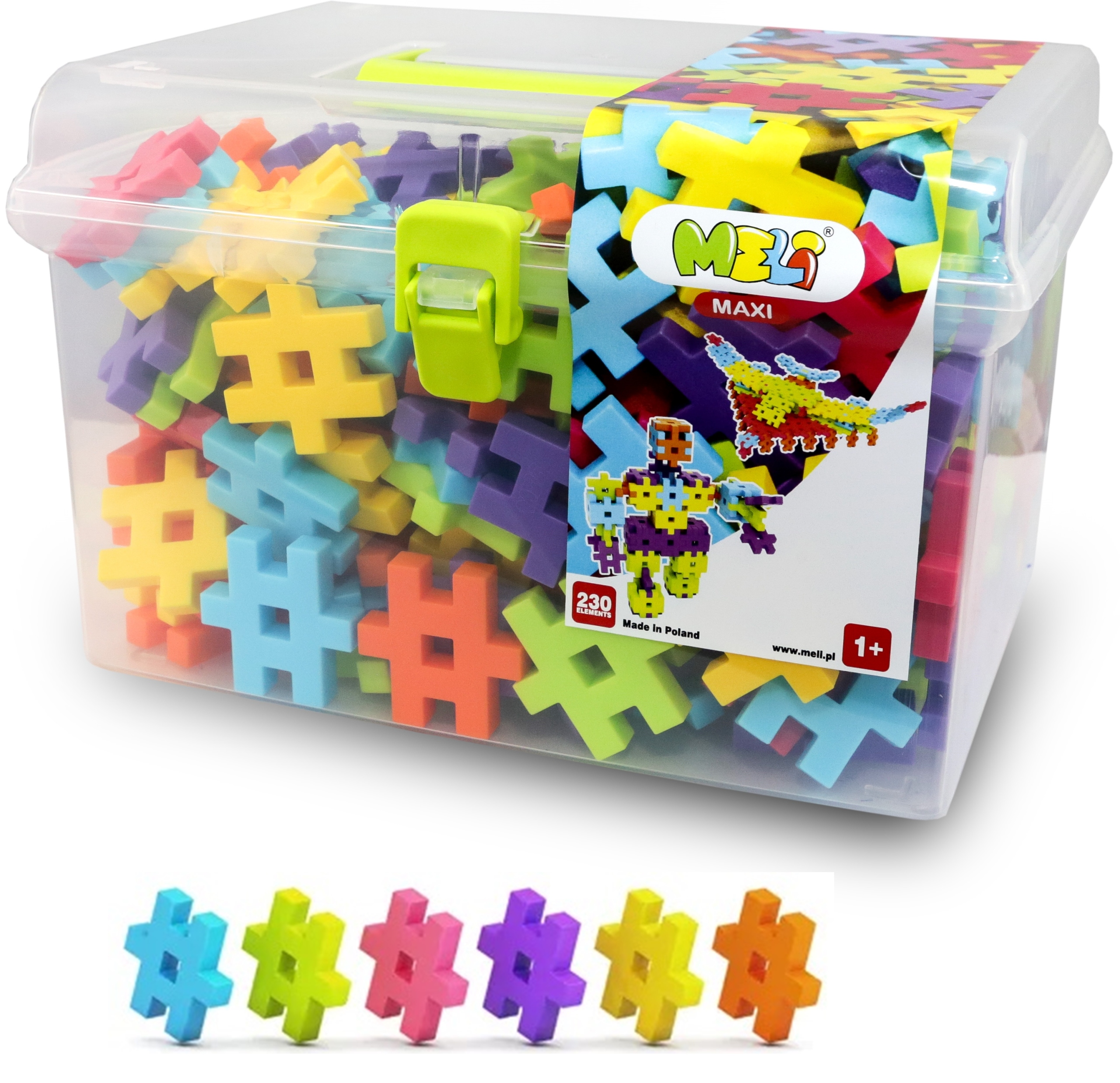 

Meli Maxi Travel Box 230 Duże Klocki konstrukcyjne