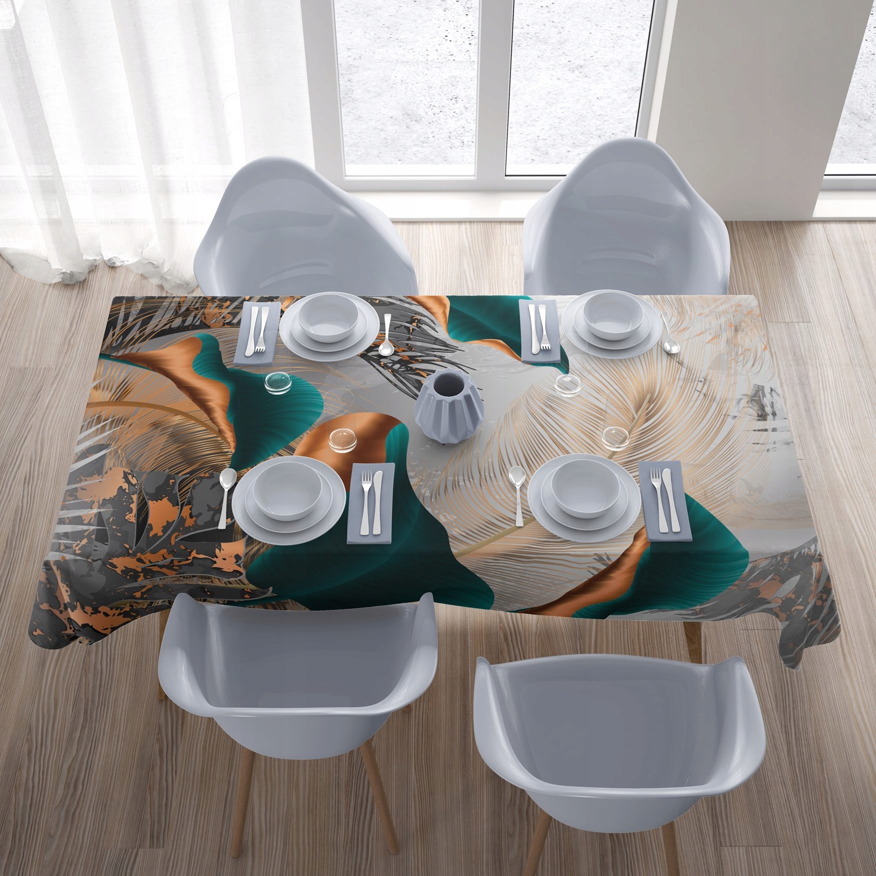 OBRUS PLAMOODPORNY 140X220 GŁADKI MATOWY GRUBY 111 Długość 220 cm