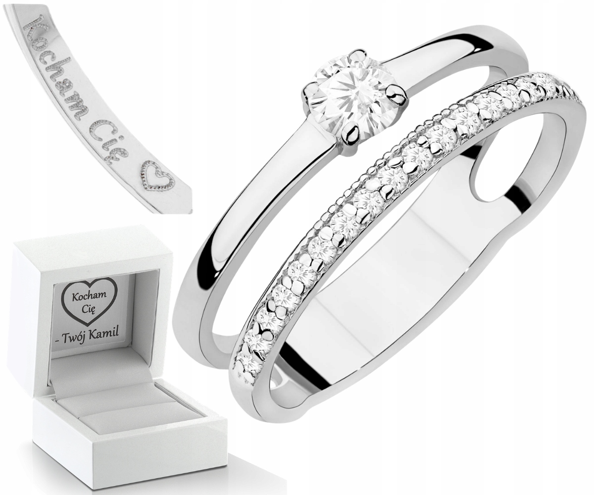 Bílé Zlato Prstýnek S Brilianty Zlato 585 Dárek Gravírování