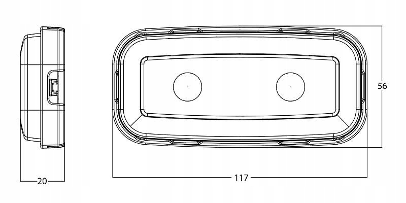 Lampa Przeciwmgielna Cofania LED czerwona biała EAN (GTIN) 5903098040444