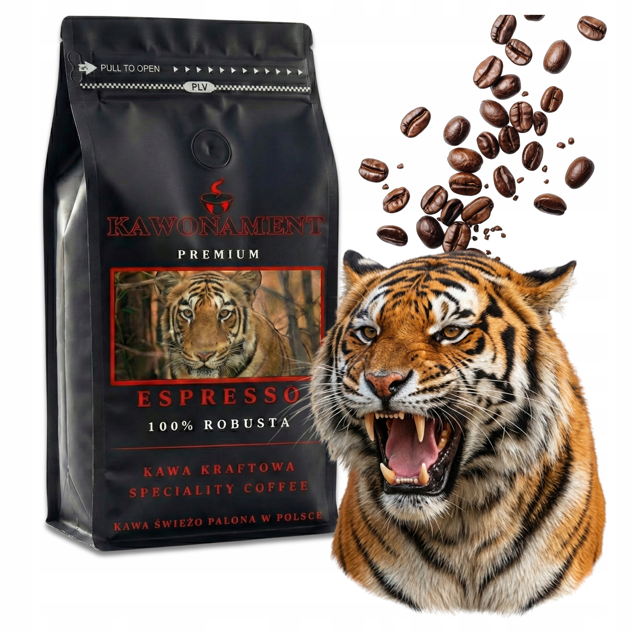 Levně Káva Zrnková 1 kg Čerstvě pražená 100% Robusta Crema Kraftová Espresso
