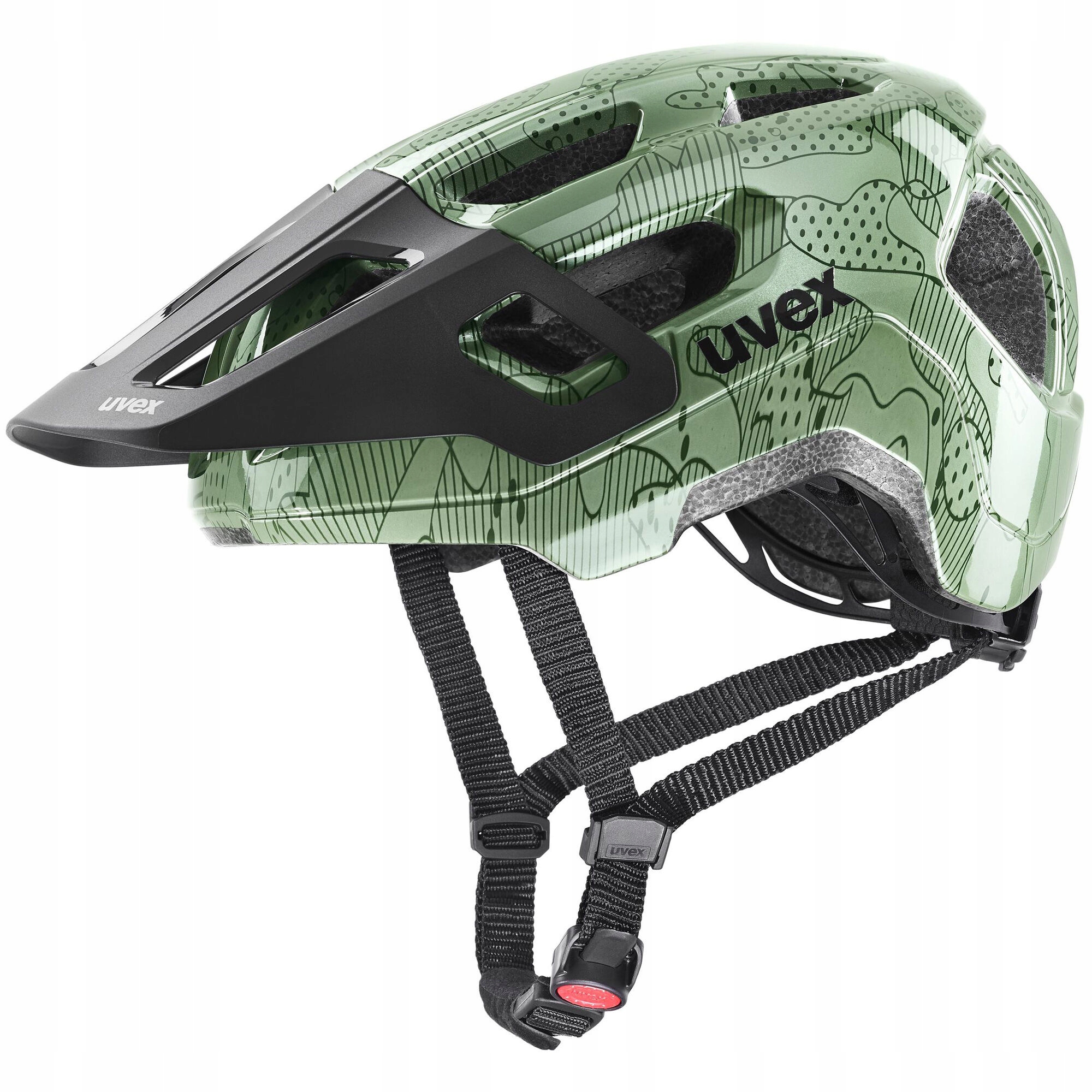 Kask Rowerowy Dziecięcy Uvex React jr. 52-56 cm moss green altim mat Enduro