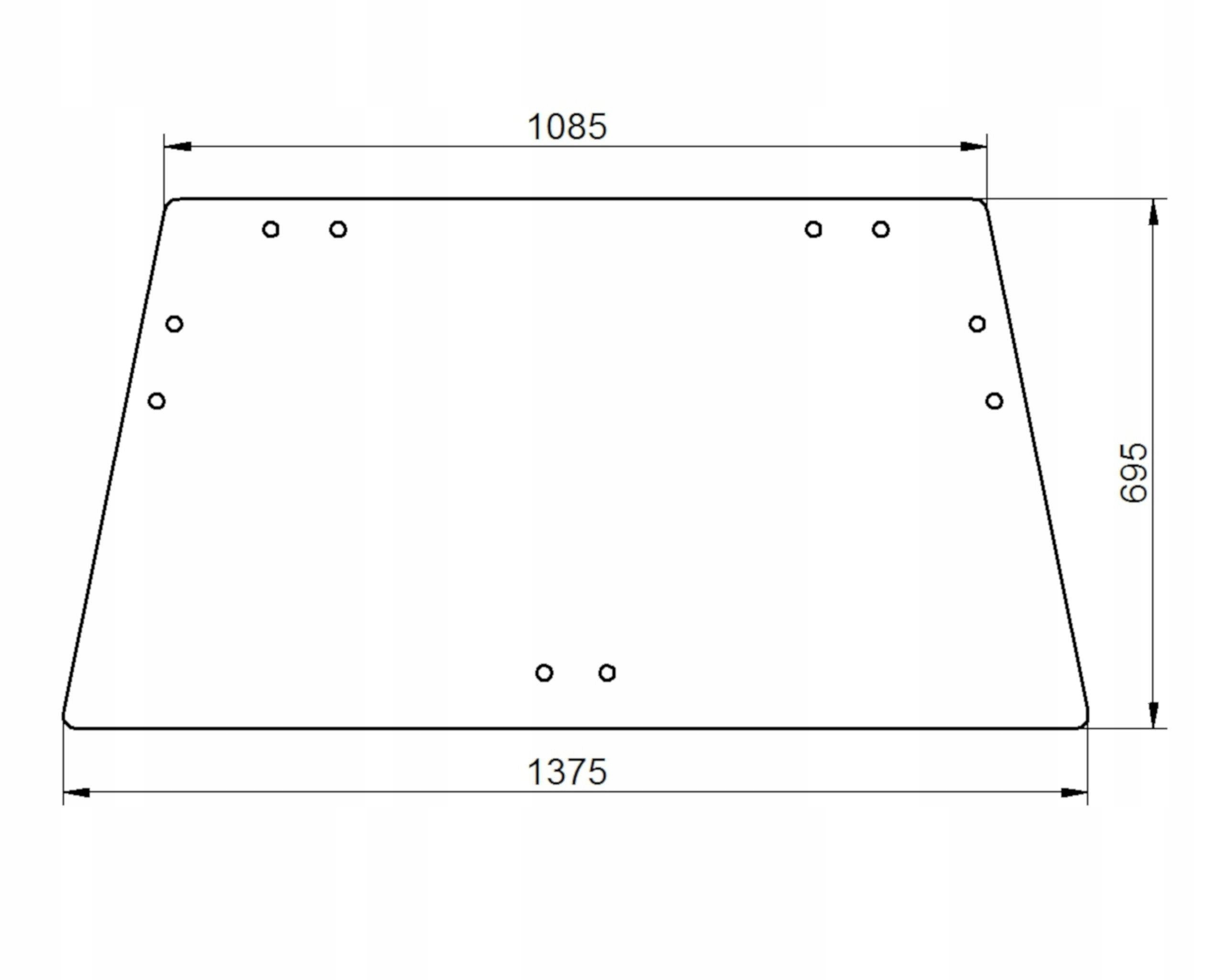 sklo Deutz-Fahr přední zadní bezbarvé 04307803