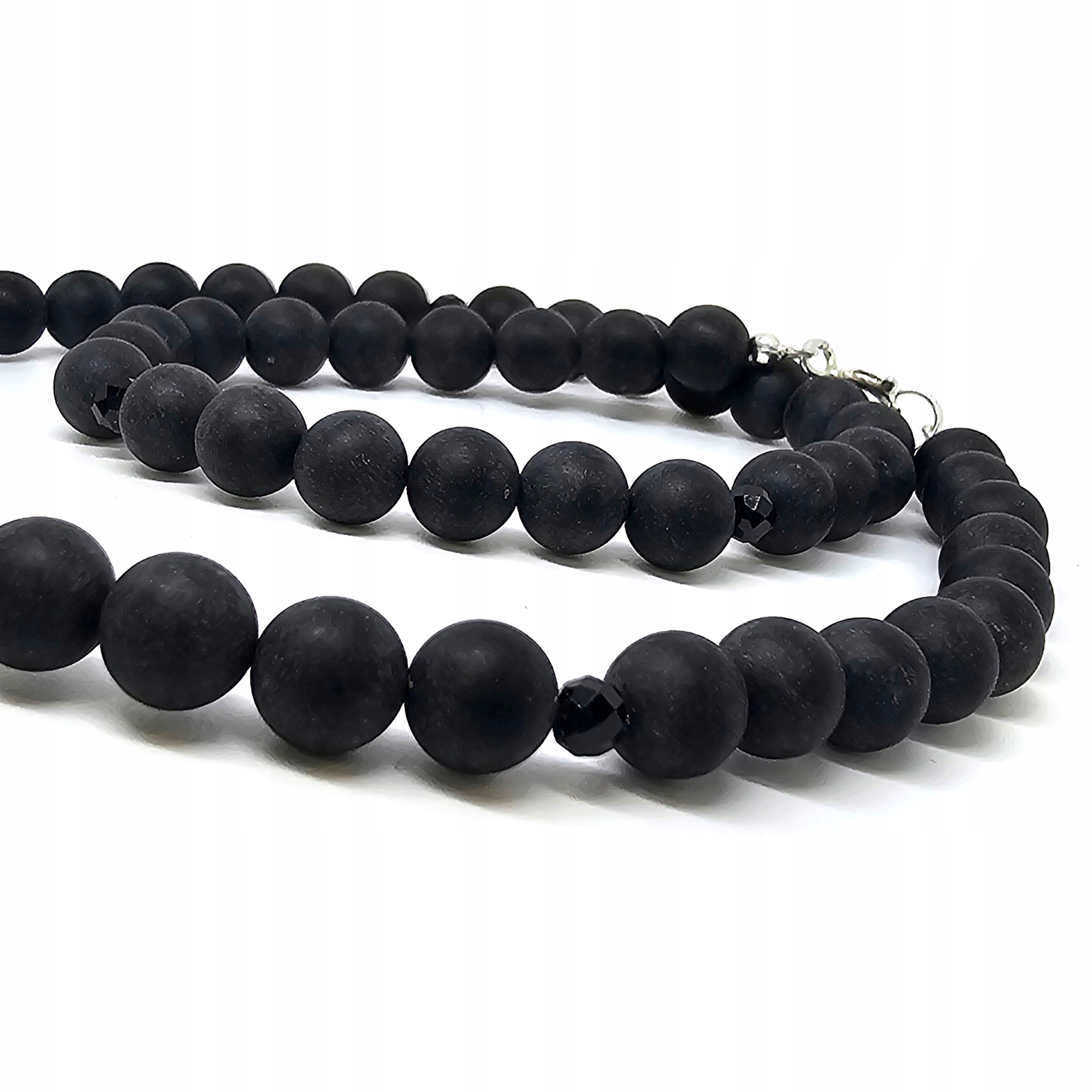 Náhrdelník jantar korálové kuličky jantarové a černý turmalín