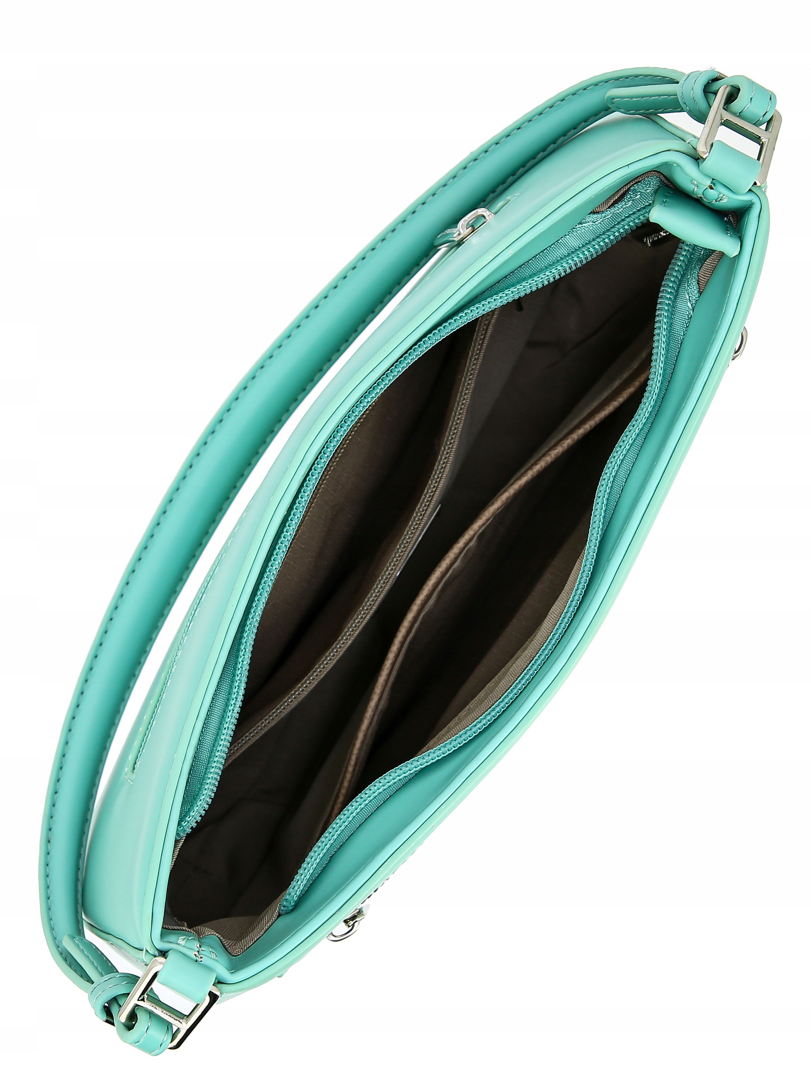 David Jones torebka damska na ramię mała skóra eko Odcień miętowy