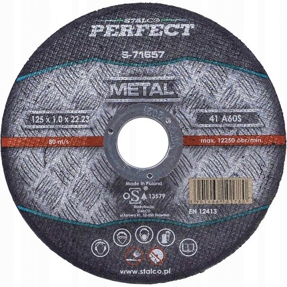

Tarcza do cięcia metalu Stalco 125x1x22,23mm