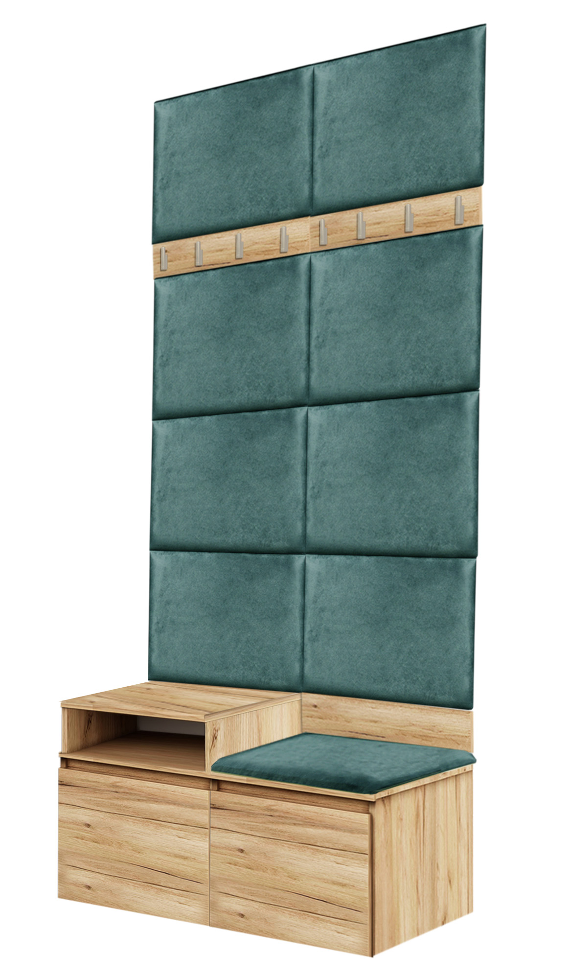 ZESTAW SZAFKA NA BUTY PANEL 100CM ZŁOTY MORSKI