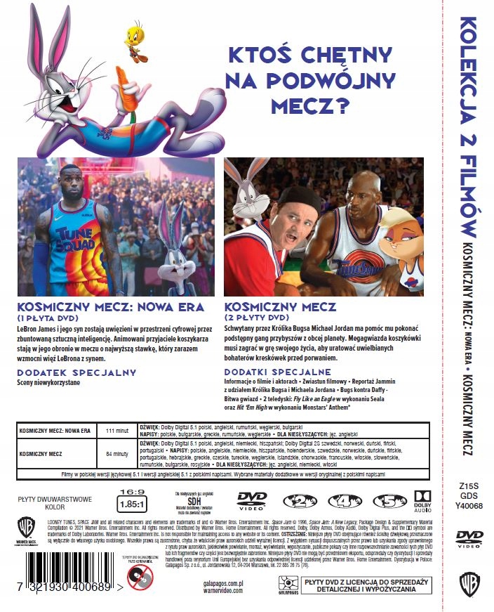KOSMICZNY MECZ. KOLEKCJA 2 FILMÓW (3 DVD) Gatunek dla dzieci