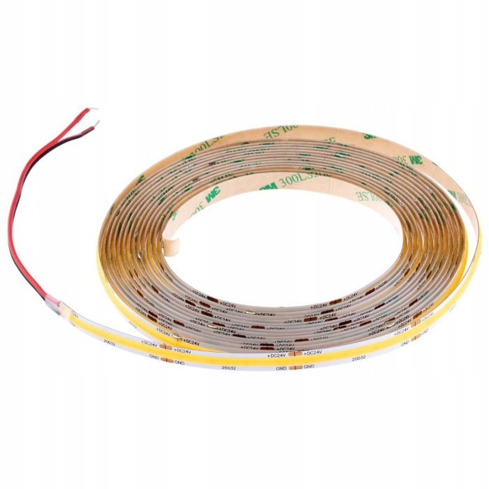 Taśma LED COB 24V 9W/m JEDNOLITA ZIMNA ROLKA 5m CW Marka Ecolight