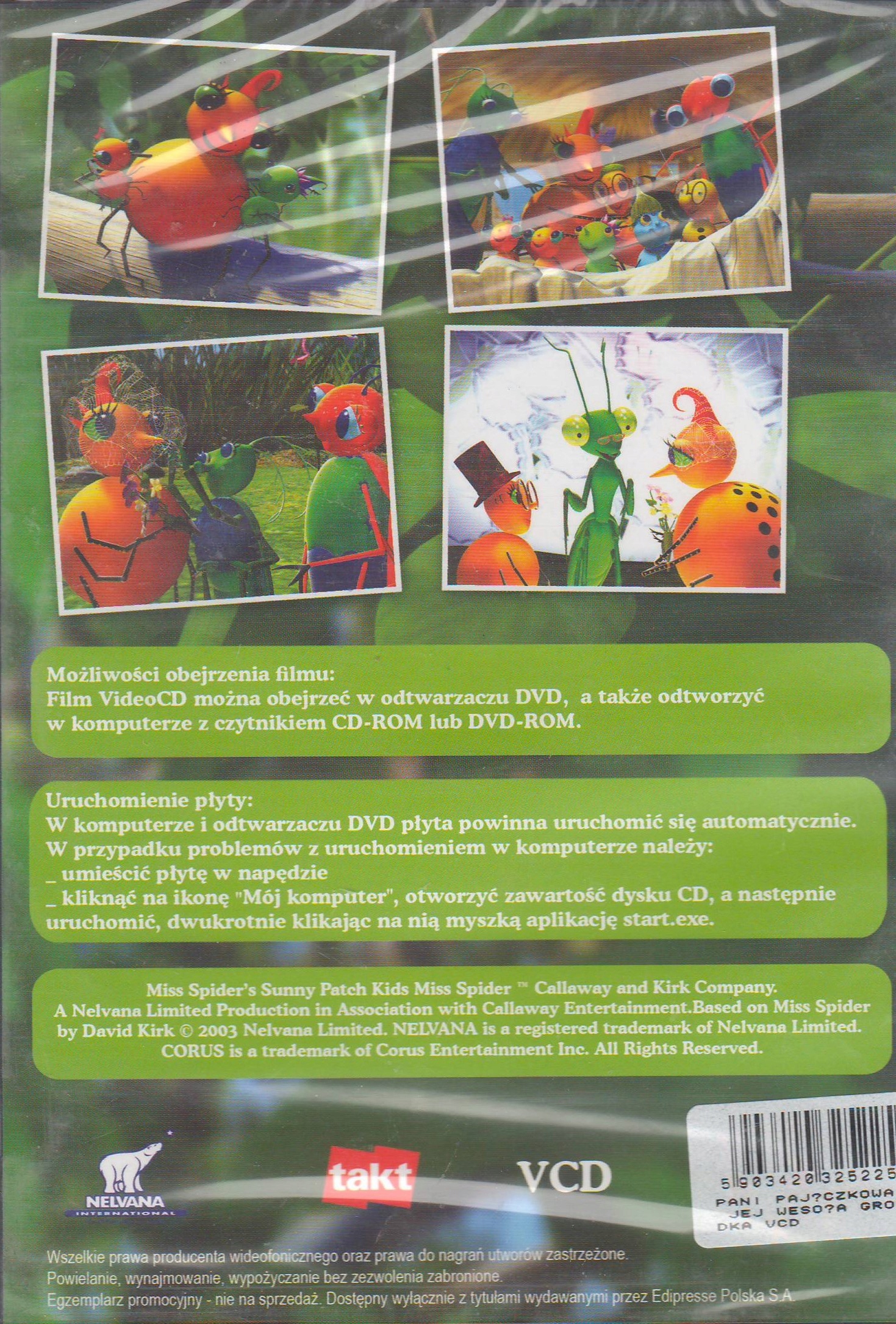 PANI PAJĄCZKOWA I JEJ WESOŁA GROMADKA VCD FOLIA Gatunek dla dzieci