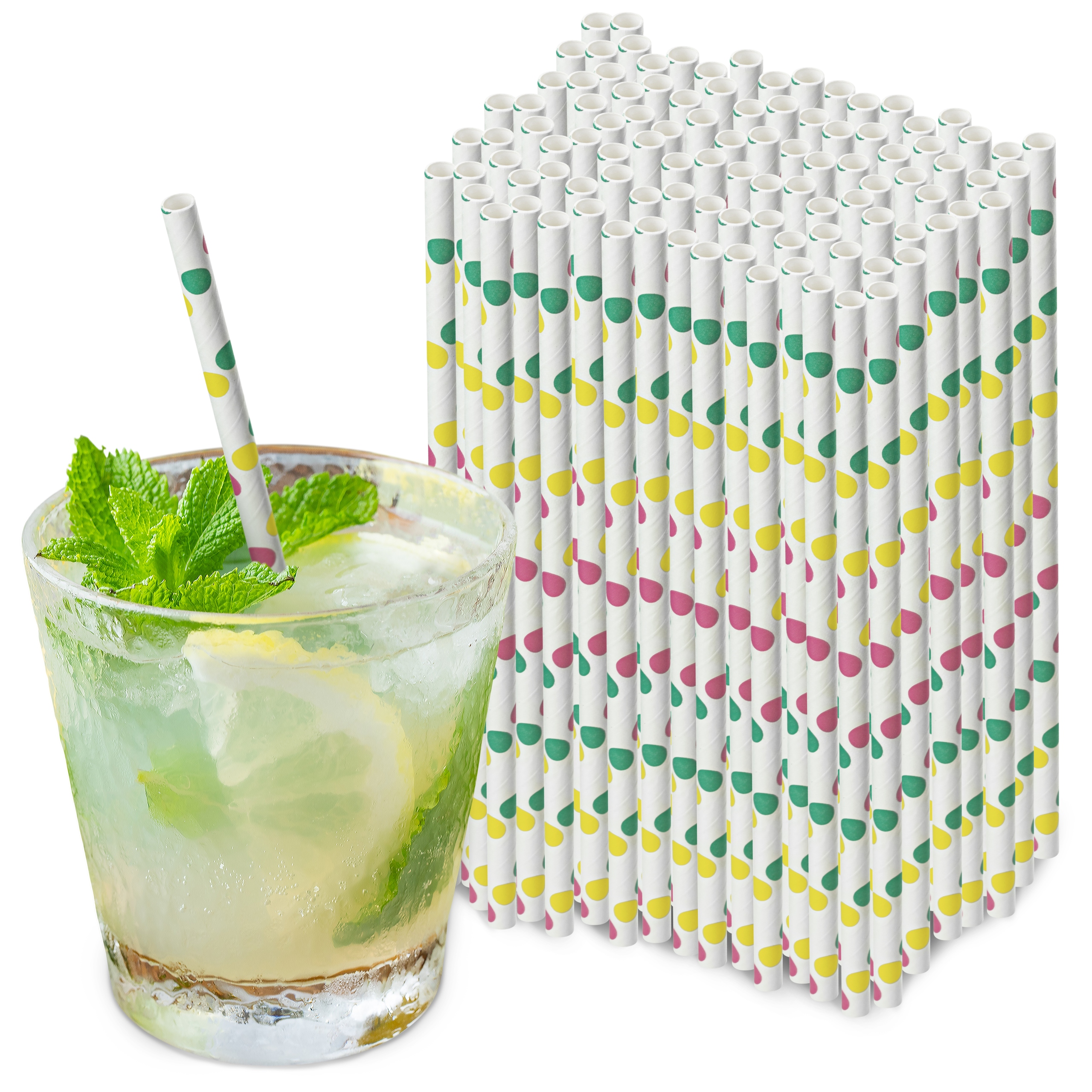 

Słomki Papierowe w kropki Wielokolorowe 250 sztuk