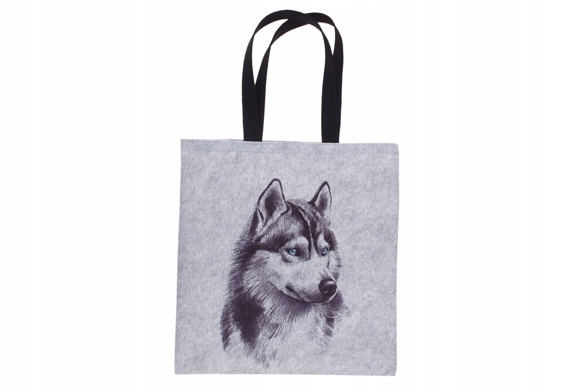 

Torba filcowa na zakupy ekologiczna nadruk husky