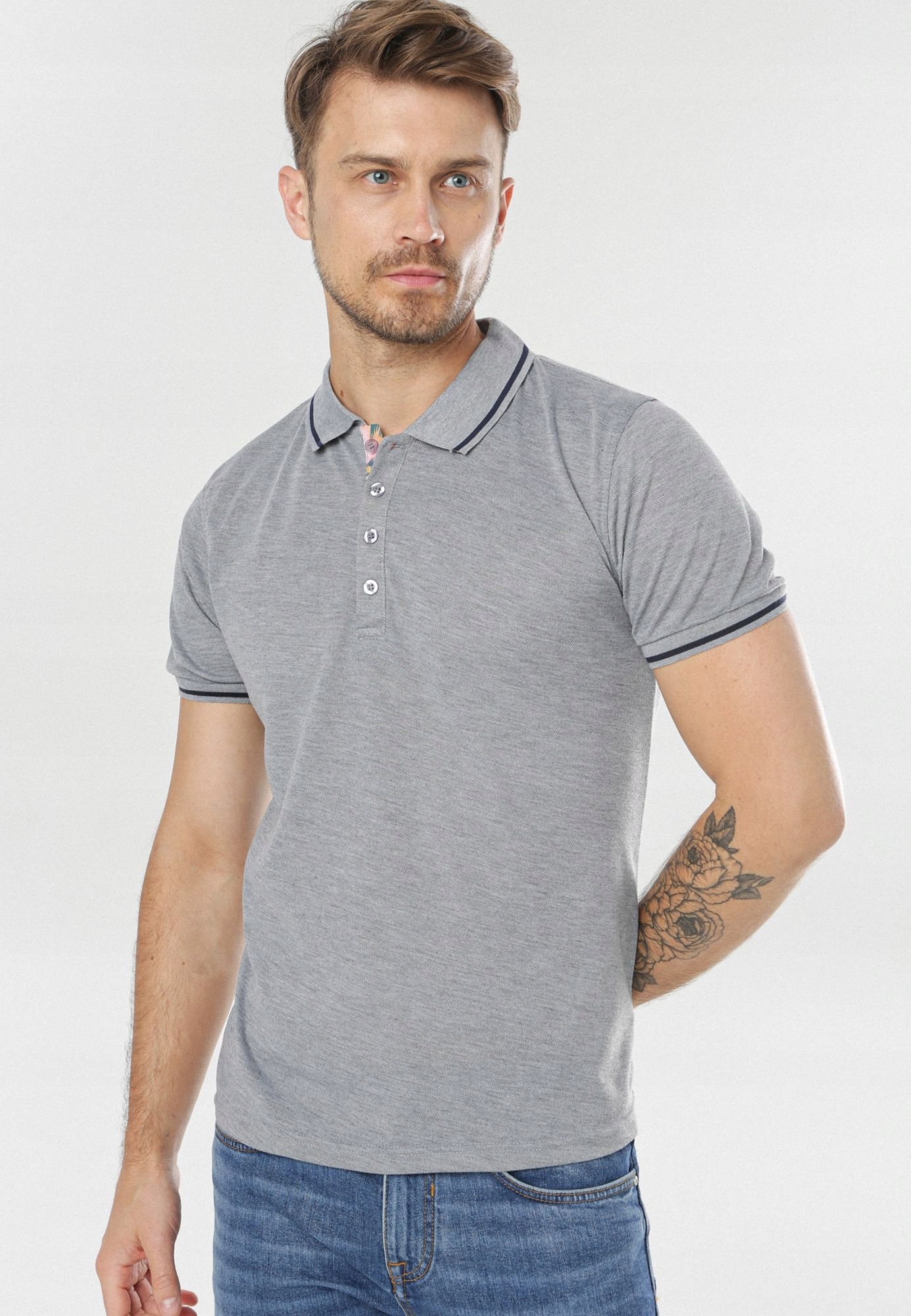 

Born2Be Szara Koszulka męska XXL Polo