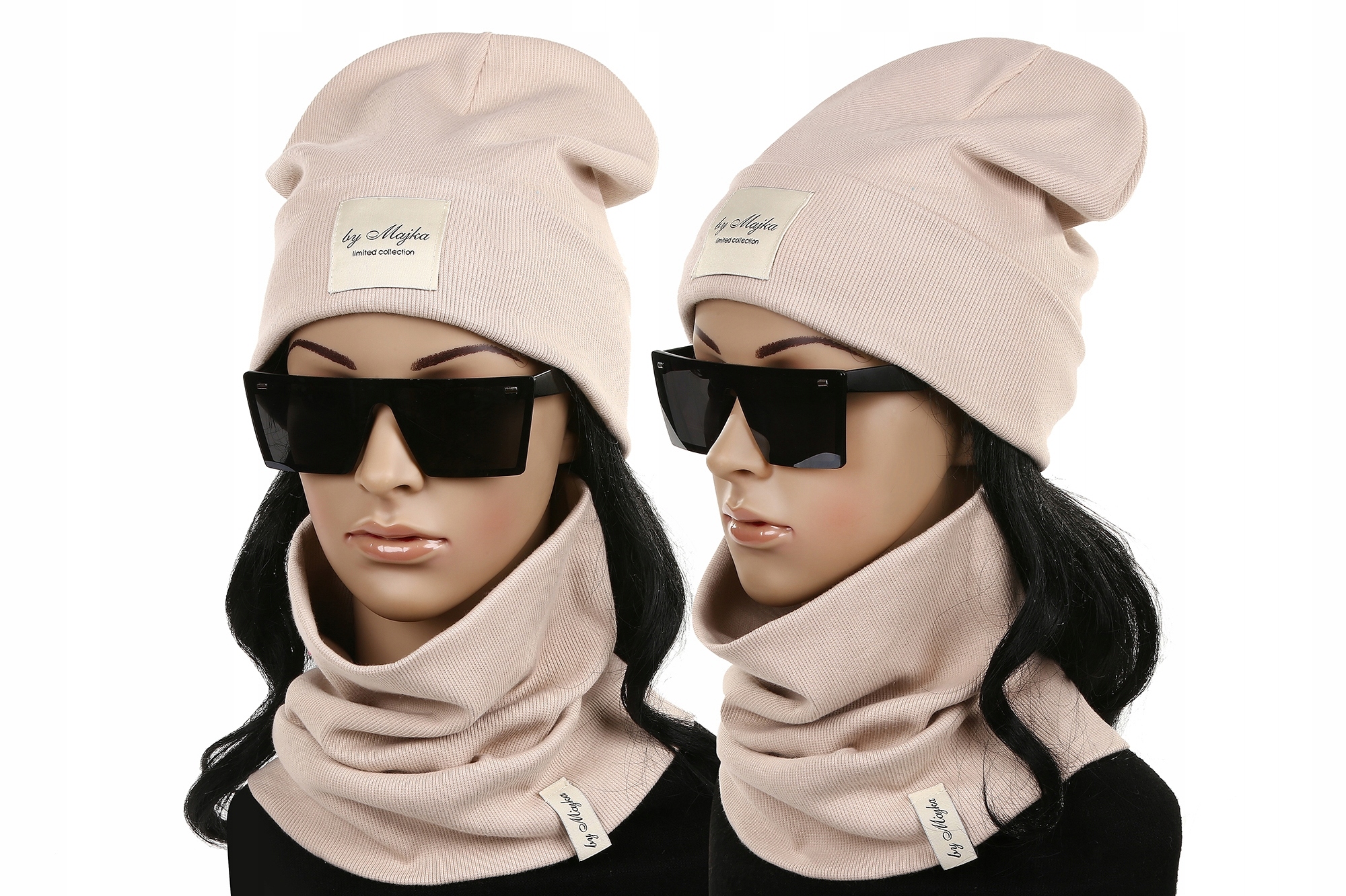 

Komplet Damski Majka Czapka Beanie + Komin Tuba