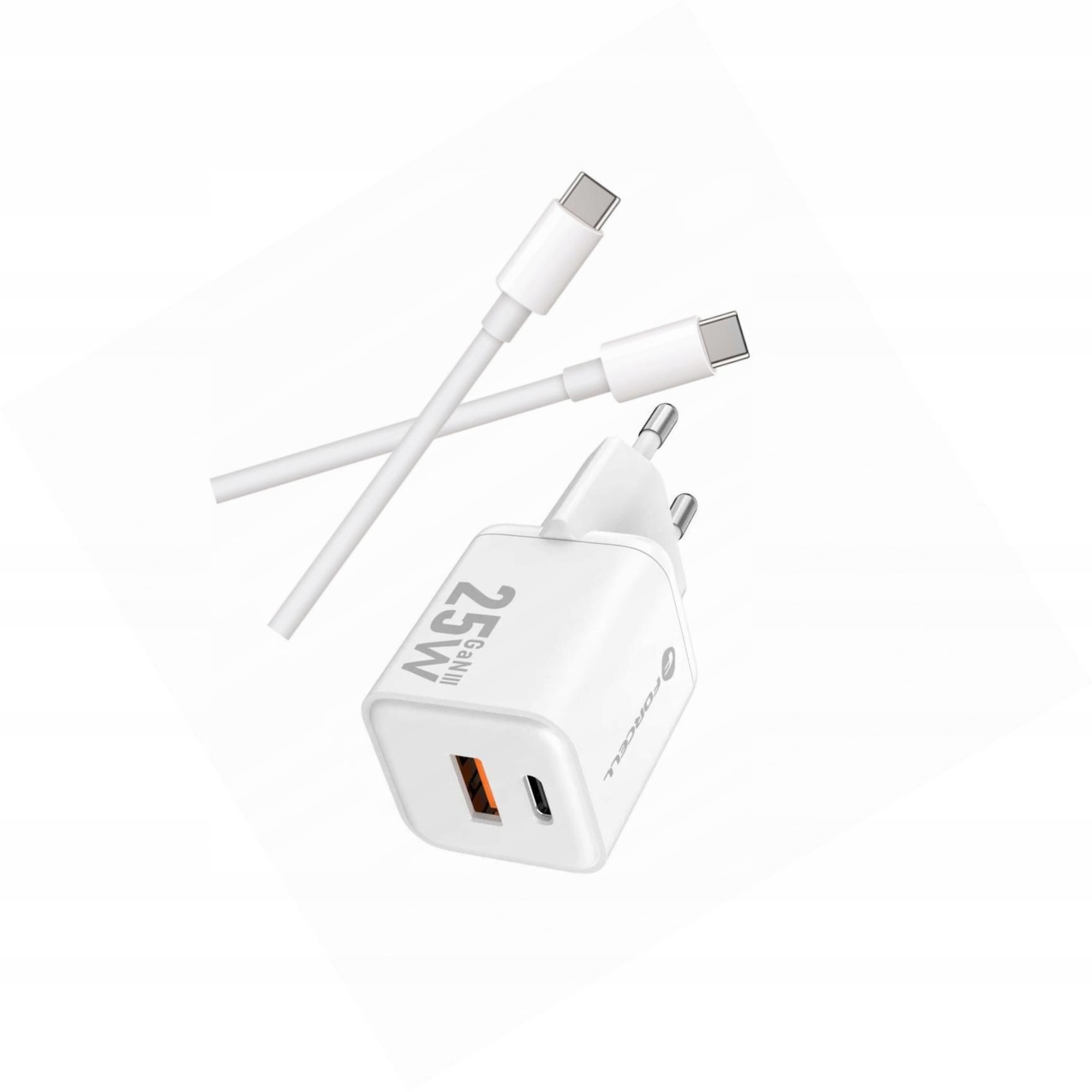 Szybka ładowarka Gan 25W z długim kablem Usb-c do iPhone 15 Pro Max