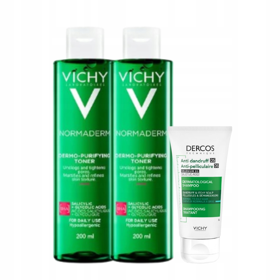 Tonik do twarzy oczyszczający Vichy Normaderm z wodą termalną 200ml 2PAK