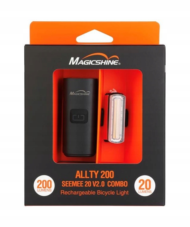 Zestaw Magicshine lampka przednia Allty 200 lampka tylna Seemee 20 V2.0