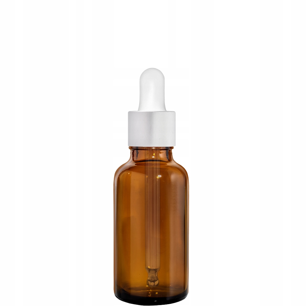 

Butelka Szklana 30ml Brąz Z Pipetą Srebrną