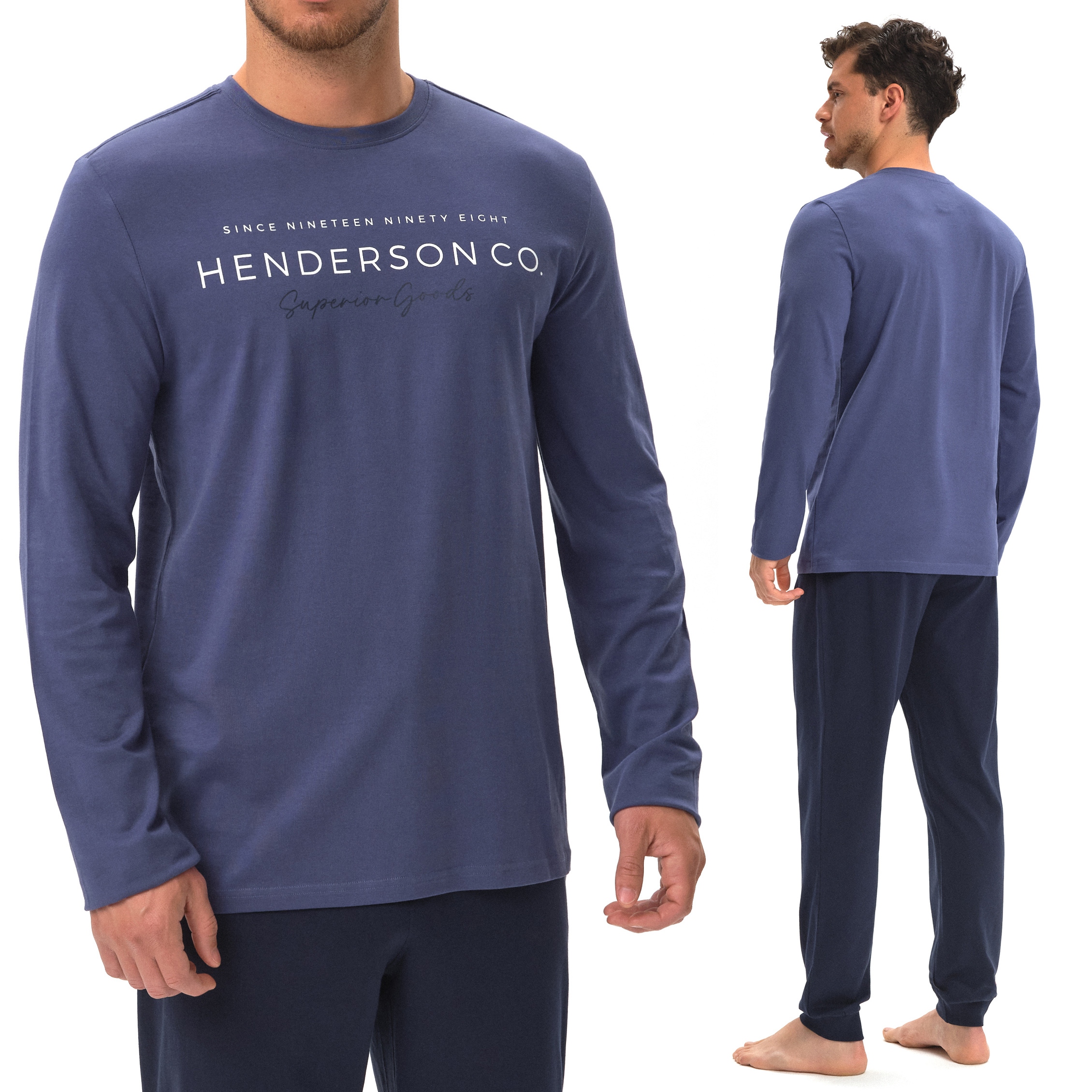 Pánské pyžamo 100% Bavlna s dlouhým rukávem Henderson Jumper XL