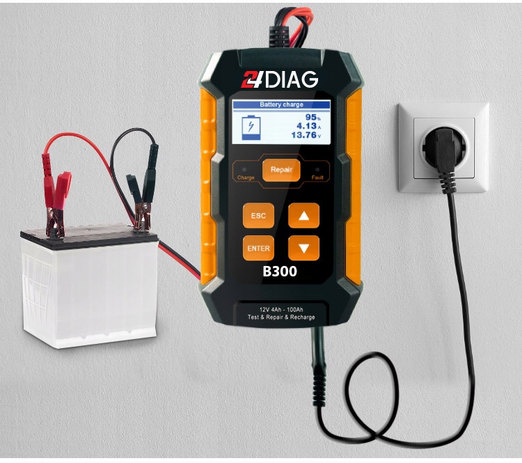 PROSTOWNIK TESTER DO AKUMULATORÓW B300 3w1 12V 5A Waga produktu z opakowaniem jednostkowym 0.76 kg